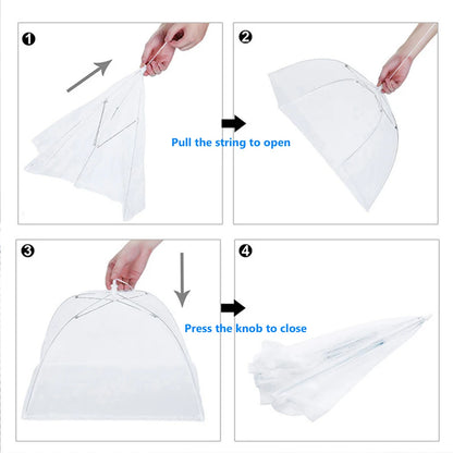 Foldable Mesh Food Cover – Anti-Fly & Mosquito Food Tent Dome for Kitchen, Picnic & Outdoor Dining, Reusable Dish Protector