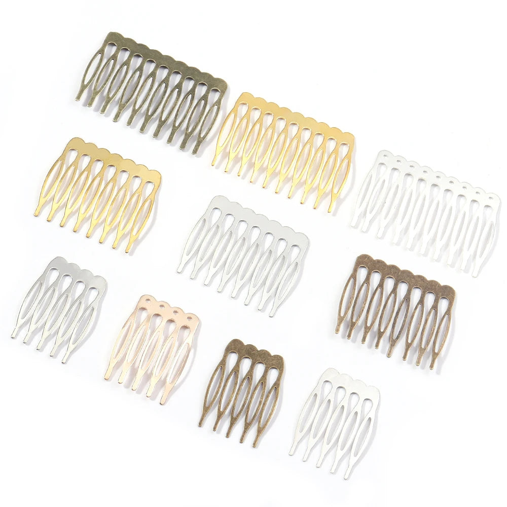 Set de 10 Horquillas y Peinetas para Novia – Accesorios Nupciales de Rodio, Bronce y Oro | Elegante Joyería de Alambre para el Cabello de Novias