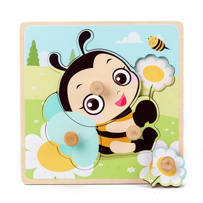 Jouet de puzzle en bois Montessori pour bébé – Jeu d'apprentissage éducatif pour les tout-petits de 1 à 3 ans, activité de développement cérébral d'association de formes pour enfants, cadeau d'anniversaire et jouet d'apprentissage précoce