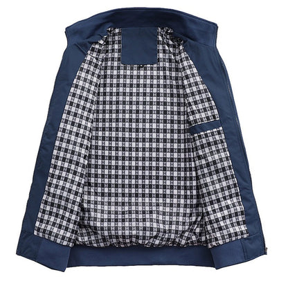 Men’s Korean-Style Slim-Fit Overcoat – Solid Color Stand Collar Jacket, Casual Spring & Autumn Outerwear, Sizes S–6XL