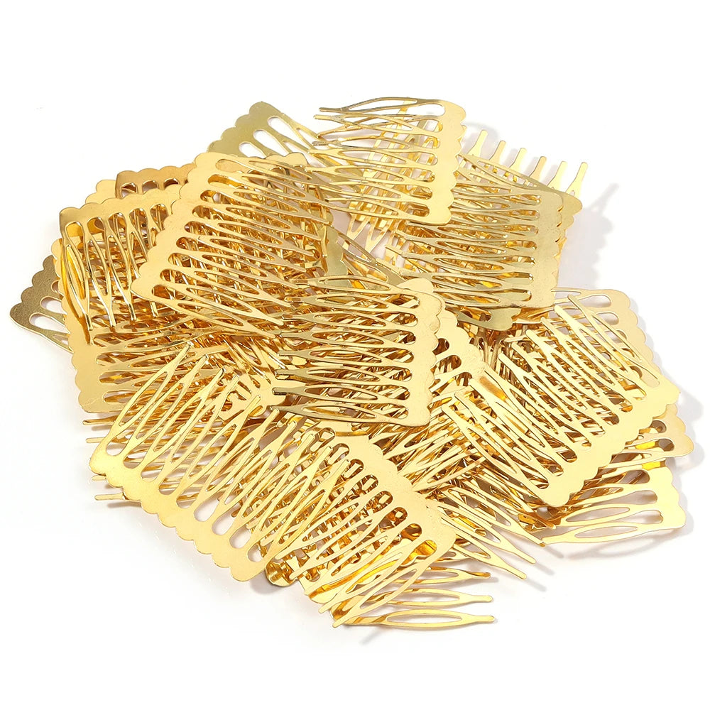Set de 10 Horquillas y Peinetas para Novia – Accesorios Nupciales de Rodio, Bronce y Oro | Elegante Joyería de Alambre para el Cabello de Novias