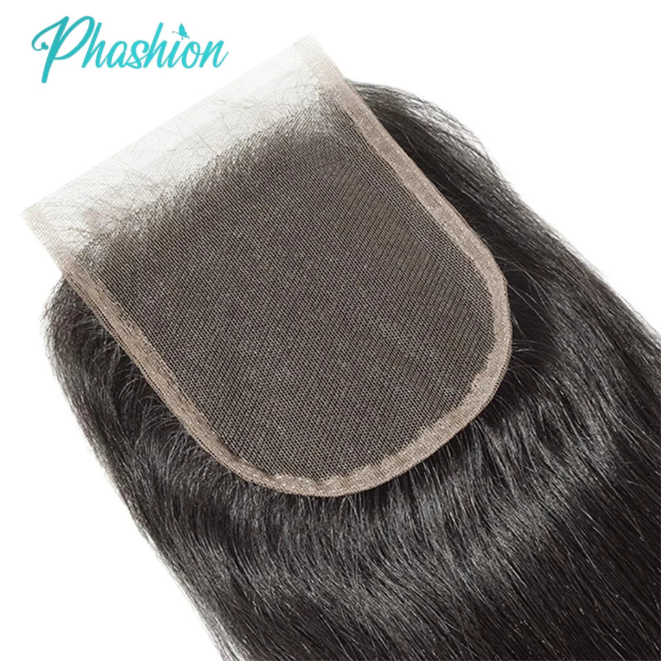 Cierre de Encaje Liso Phashion de 24/26 Pulgadas – Cierre de Encaje Suizo Transparente Pre-Arrancado de 5x5 y 4x4 | Extensión de Cabello Humano 100% Remy