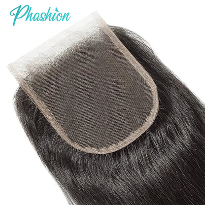 Cierre de Encaje Liso Phashion de 24/26 Pulgadas – Cierre de Encaje Suizo Transparente Pre-Arrancado de 5x5 y 4x4 | Extensión de Cabello Humano 100% Remy