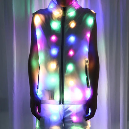 LED Light-Up Rave Jacket – Waterproof Glowing Costume for Dance, Festivals & Night Events