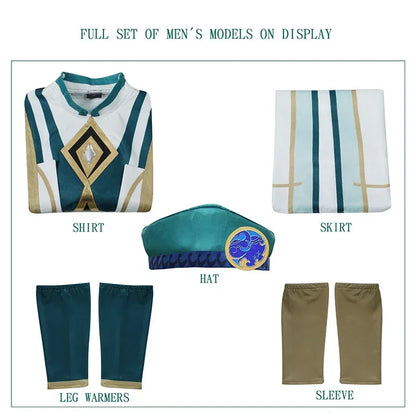 Genshin Impact Akademiya Cosplay Uniform – Sumeru Library Costume (Men & Women)