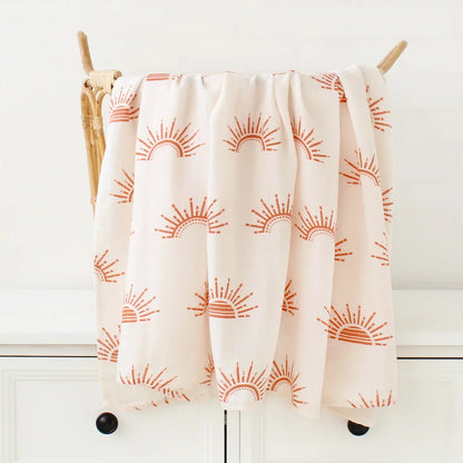 Couverture d'emmaillotage pour bébé en mousseline de bambou – Ultra douce 120 x 120 cm, couverture de naissance, d'emmaillotage et de chambre d'enfant