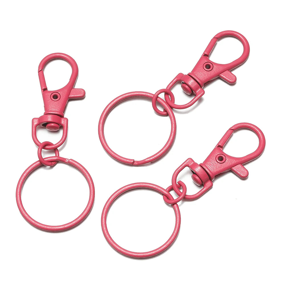 5–10 Piece Multicolor Keyring Lobster Clasp Hooks with Adjustable Buckles – DIY Keychain, Bag Charm, Doll & Jewelry Making Accessories