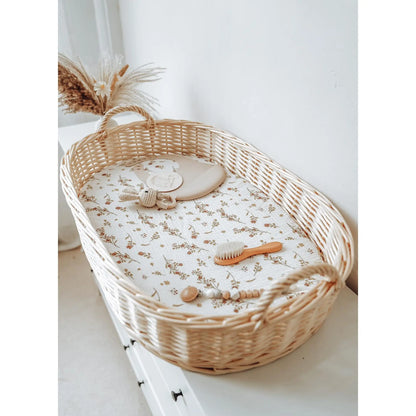 Sábana de cuna de algodón muselina suave y transpirable para bebé – Sábana ajustable universal para cunas de recién nacidos, moisés y camas infantiles