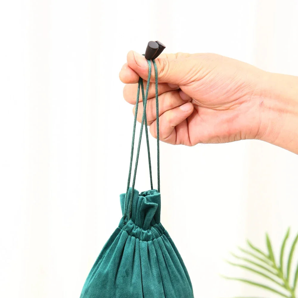 Bolsa de regalo de terciopelo con cordón - Suave, para joyas, bodas, Pascua y Año Nuevo, para envolver, para recuerdos de fiesta y pequeños regalos