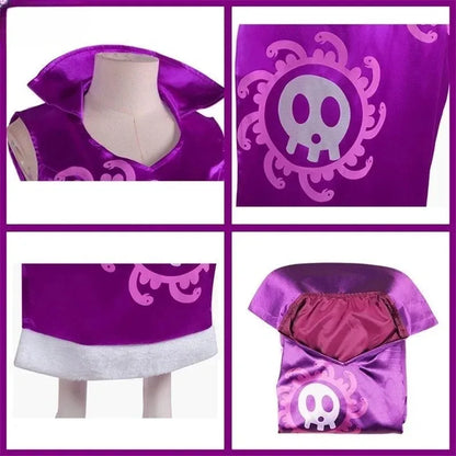 One Piece Boa Hancock Cosplay Costume – Purple Kimono Cheongsam Dress & Cloak