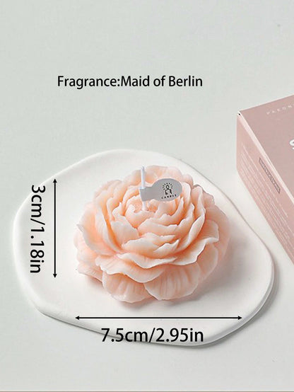 3D Peony Flower Scented Candle – Creative Aromatherapy Candle for Wedding Decor, Valentine’s Day Gifts, Souvenirs & Home Decoration