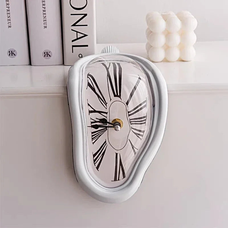 Reloj de pared creativo surrealista que se derrite – Reloj decorativo moderno distorsionado para el hogar, la oficina y la sala de estar