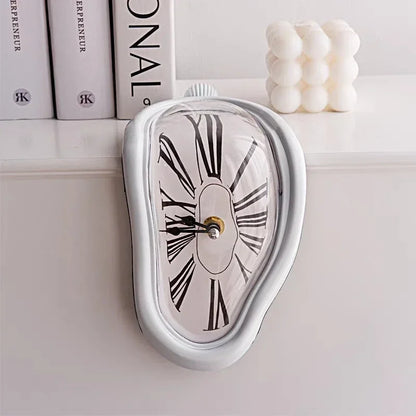 Reloj de pared creativo surrealista que se derrite – Reloj decorativo moderno distorsionado para el hogar, la oficina y la sala de estar