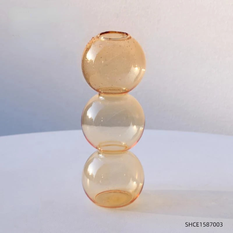 Nordic Glass Flower Vase – Decorative Terrarium Planter for Home, Living Room & Office Décor