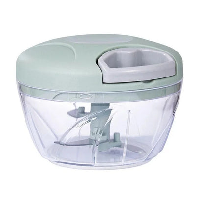 500/900ml Manual Food Chopper – Pull-Rope Vegetable Cutter, Garlic & Onion Slicer, Shredder and Salad Maker