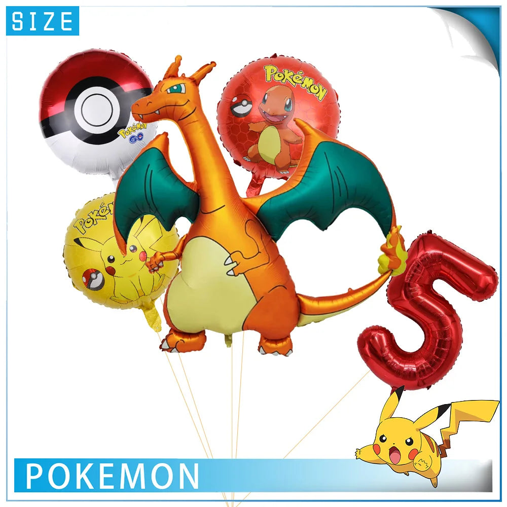 Pokémon 3D Foil Balloon – 32inch Charizard Digital Balloon for Children’s Birthday Party Decorations, Baby Shower & Party Supplies