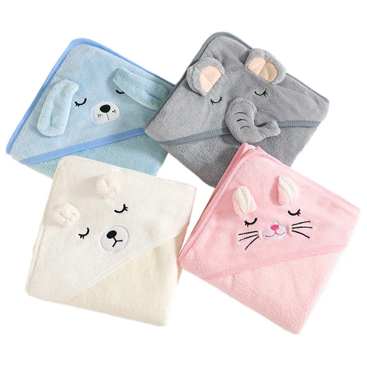 Serviette de Bain à Capuche pour Bébé – Couverture de Bain Douce et Lange pour Nouveau-nés et Tout-petits