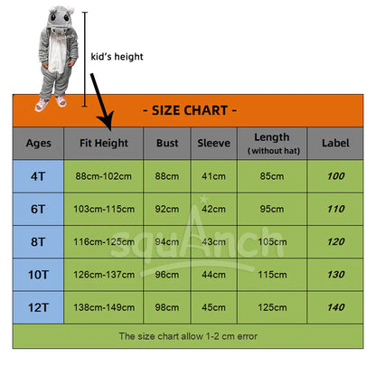 Kids Sully & Mike Kigurumi Jumpsuit – Cute Funny Halloween Costume & Warm Winter Flannel Pajama Onesie for Boys & Girls