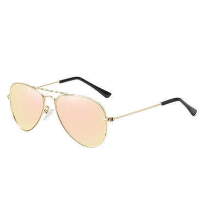 Kids' Polarized Pilot Sunglasses – Classic Metal Frame Children's Eyewear with UV400 Protection for Girls & Outdoor Activities