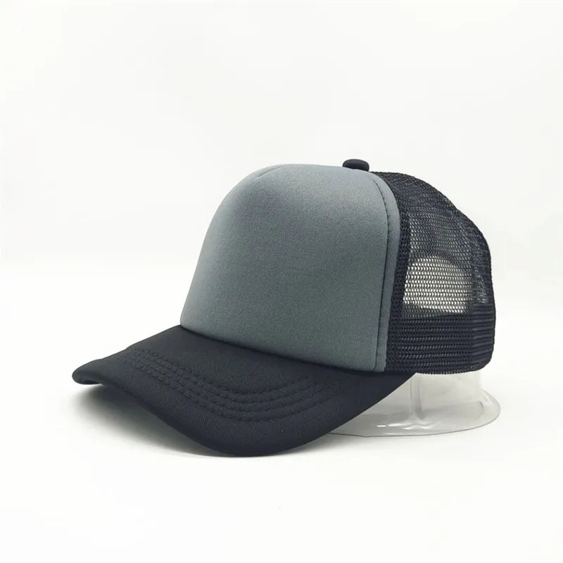 Gorra Trucker de Malla de 5 Paneles con Logotipo Personalizado – Gorra de Béisbol Ajustable para Hombres y Mujeres, Equipos Deportivos y Uso al Aire Libre en Verano