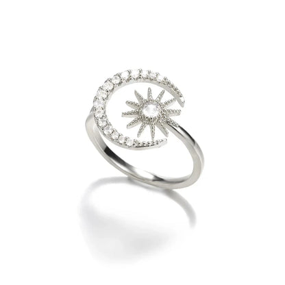 Gold Stainless Steel Lotus Flower Opal Ring – Vintage Oval Stone Statement Ring for Women | Elegant Fashion Jewelry Gift