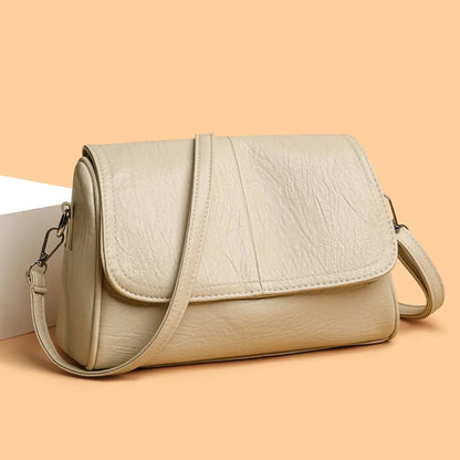 Sac bandoulière en cuir ciré huilé rétro – Sac à main texturé vintage avec rabat élégant, bandoulière réglable, sac à main décontracté classique pour femmes et usage quotidien