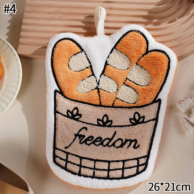 Serviette absorbante douce Kawaii – Joli chiffon de nettoyage pour la cuisine et la salle de bain, pour usage domestique
