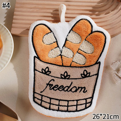 Serviette absorbante douce Kawaii – Joli chiffon de nettoyage pour la cuisine et la salle de bain, pour usage domestique