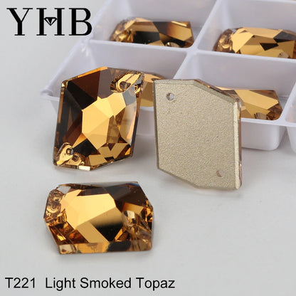 Strass à coudre YHB Cosmic AB Moonlight – Pierres plates en cristal de verre pour la décoration de vêtements et de sacs