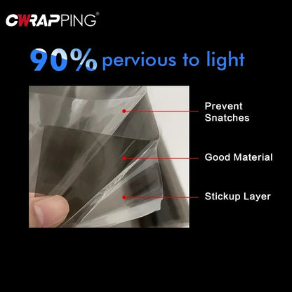 40cm Smoke Black PVC Headlight & Taillight Tint Film – Vinyl Wrap Sticker for Cars & Motorcycles