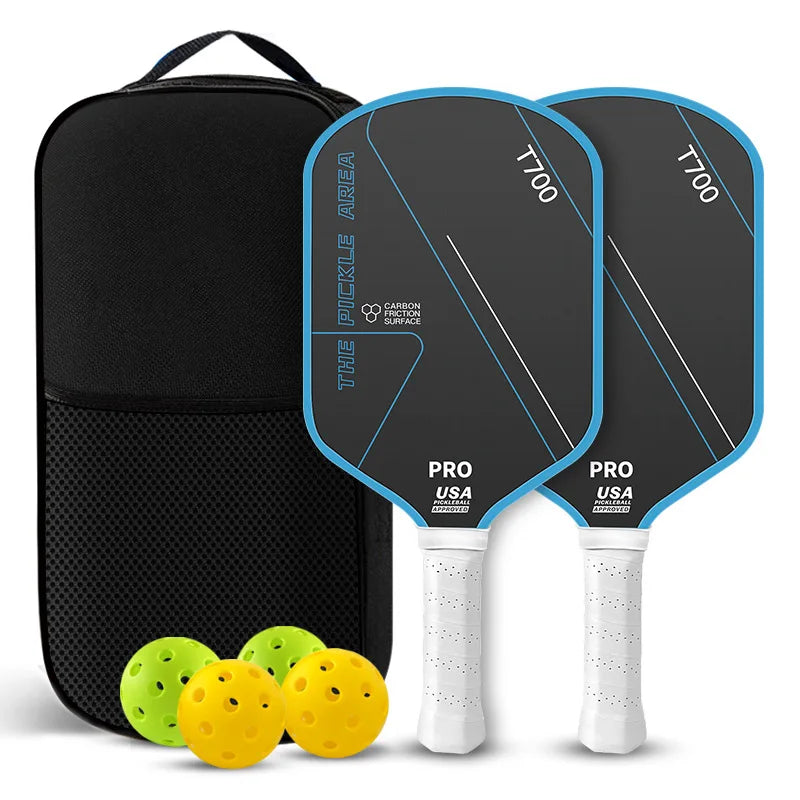 T700 Carbon Fiber Pickleball Paddle – USAPA Approved Frosted Surface Racket for Outdoor Competition (1 or 2 Pack)