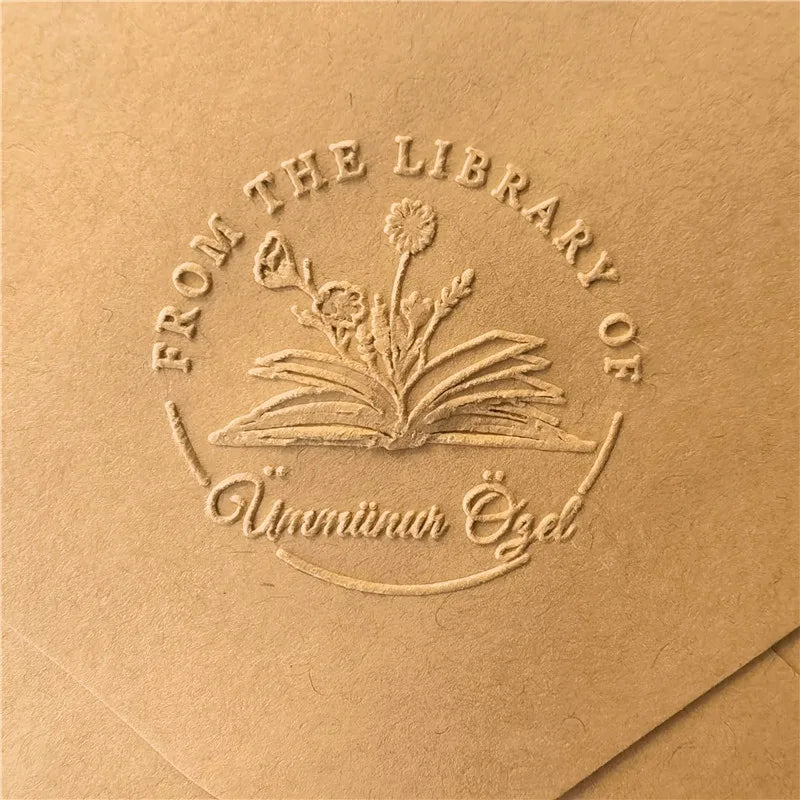 Custom Initials Embosser Stamp – Personalized Book & Wedding Embossing Seal for Address, Library & Gift Branding | Custom Paper Decor Accessory