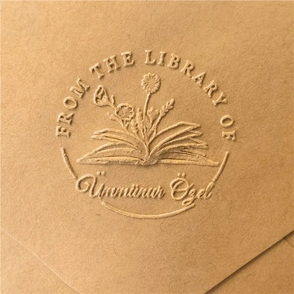 Custom Initials Embosser Stamp – Personalized Book & Wedding Embossing Seal for Address, Library & Gift Branding | Custom Paper Decor Accessory