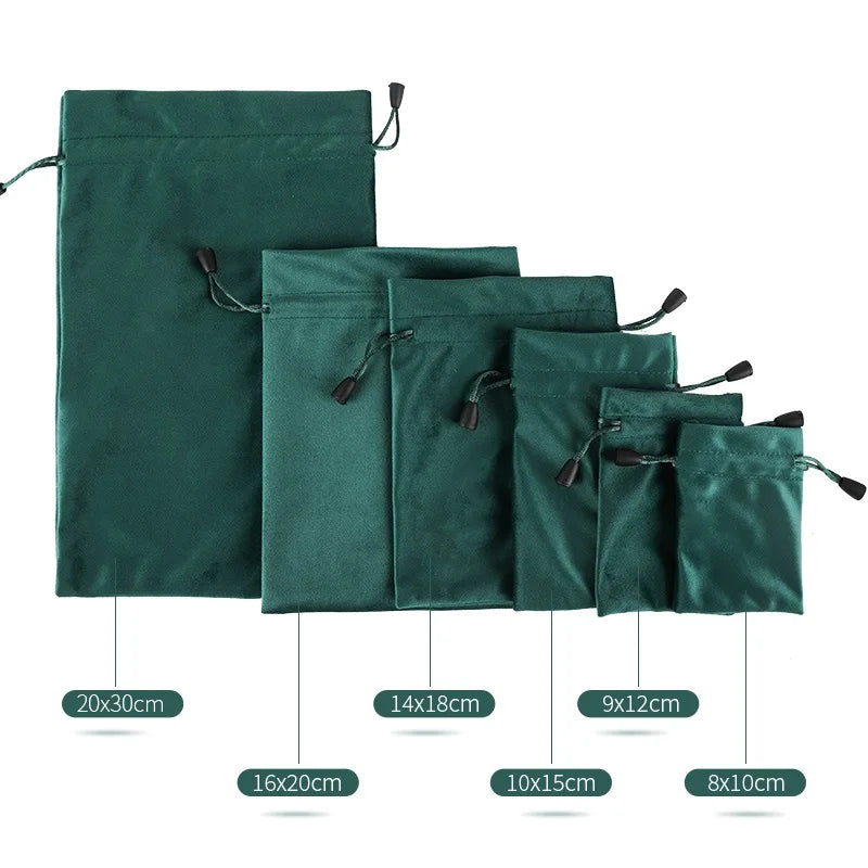 Bolsa de regalo de terciopelo con cordón - Suave, para joyas, bodas, Pascua y Año Nuevo, para envolver, para recuerdos de fiesta y pequeños regalos