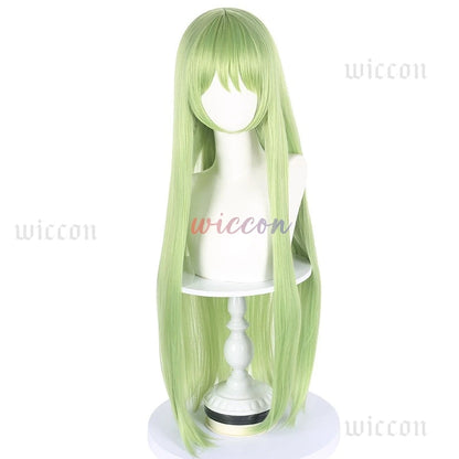 Code Geass C.C. Cosplay Costume – Black Queen Witch Uniform with Wig (Halloween Party Dress)