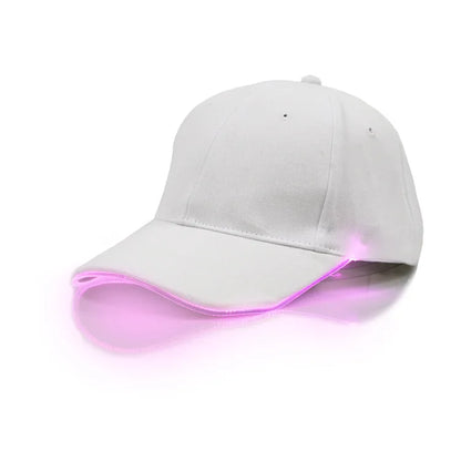 Fiber Optic LED Baseball Cap – 7-Color Luminous Light-Up Hat with USB Rechargeable Design for Parties, Performances & EDC