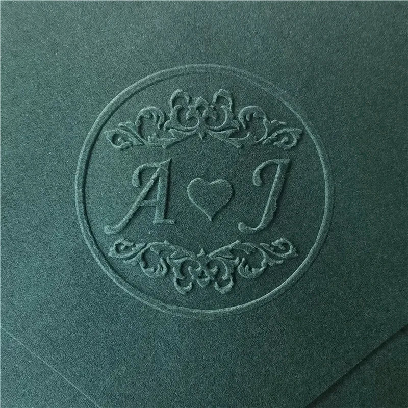 Custom Initials Embosser Stamp – Personalized Book & Wedding Embossing Seal for Address, Library & Gift Branding | Custom Paper Decor Accessory