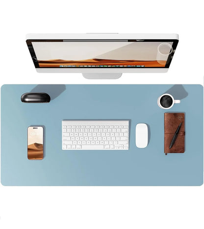 Alfombrilla de escritorio grande de cuero PU - Mouse Pad antideslizante y protector de escritorio para laptop, teclado, oficina y juegos