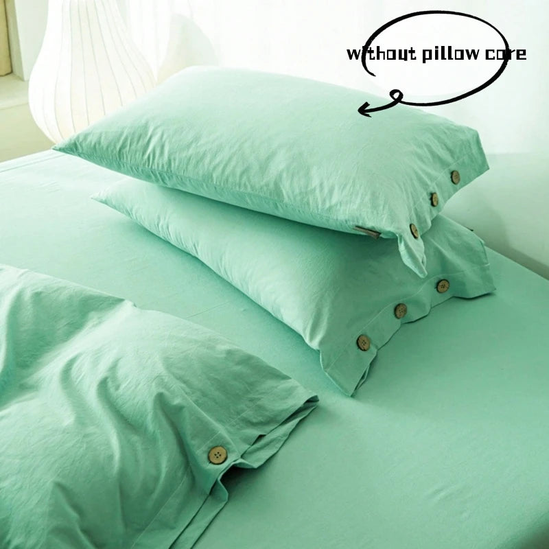 3-Piece 100% Cotton Bedding Set – Duvet Cover & Pillowcase Set for Queen & King Beds