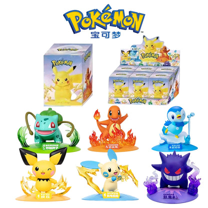 12 Pokémon Action Dolls – Pikachu Blind Box Anime Model Desktop Decorations, Pokémon Toys for Children’s Birthday Gifts