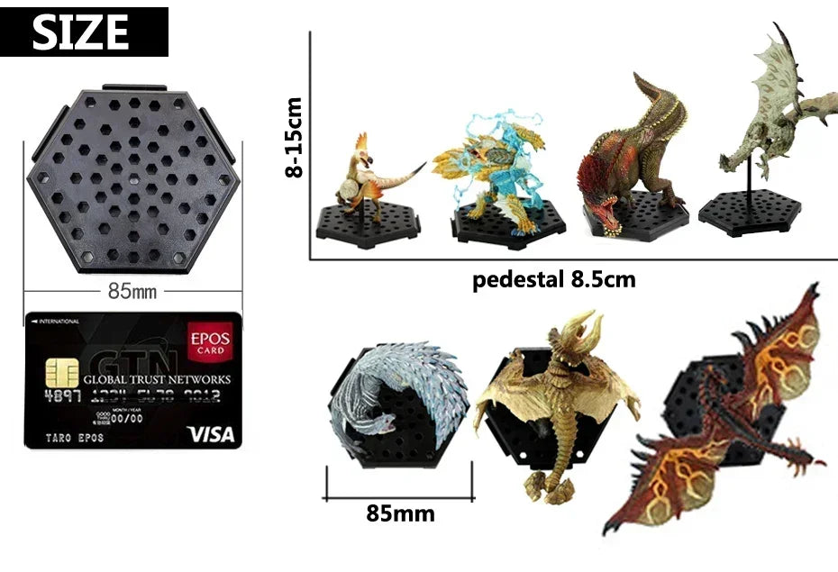 Monster Hunter World: Iceborne PVC Action Figure Model – Basarios, Nergigante, Tigrex Hot Dragon Collectible Decoration Toy