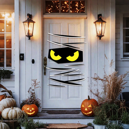 Halloween Window & Door Stickers – Skeleton Hand, Pumpkin, Ghost, Devil & Witch Hat DIY Decals for Room, Window & Party Decorations