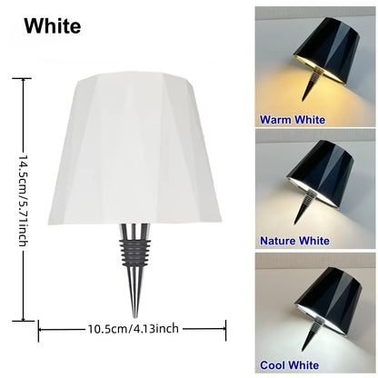 AITHEA Wireless Wine Bottle Cork Lamp – Touch Control Dimmable LED Desk Light with USB-C Charging for Home Bar Decor