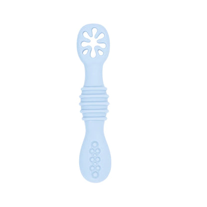 Lot de cuillères d'alimentation en silicone pour bébé – Cuillère douce à double embout pour purées, céréales de riz et sevrage autonome