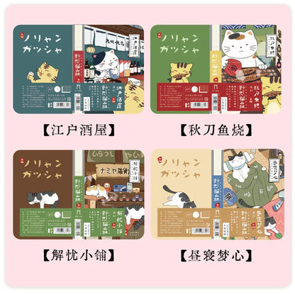 Carnet de poche Kawaii Chat de dessin animé – Mini carnet, agenda et journal de style japonais pour l'école et les voyages