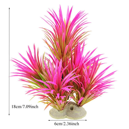 Artificial Aquarium Plants – Plastic Aquatic Underwater Plants for Fish Tank Decoration, Aquascaping & Aquarium Accessories