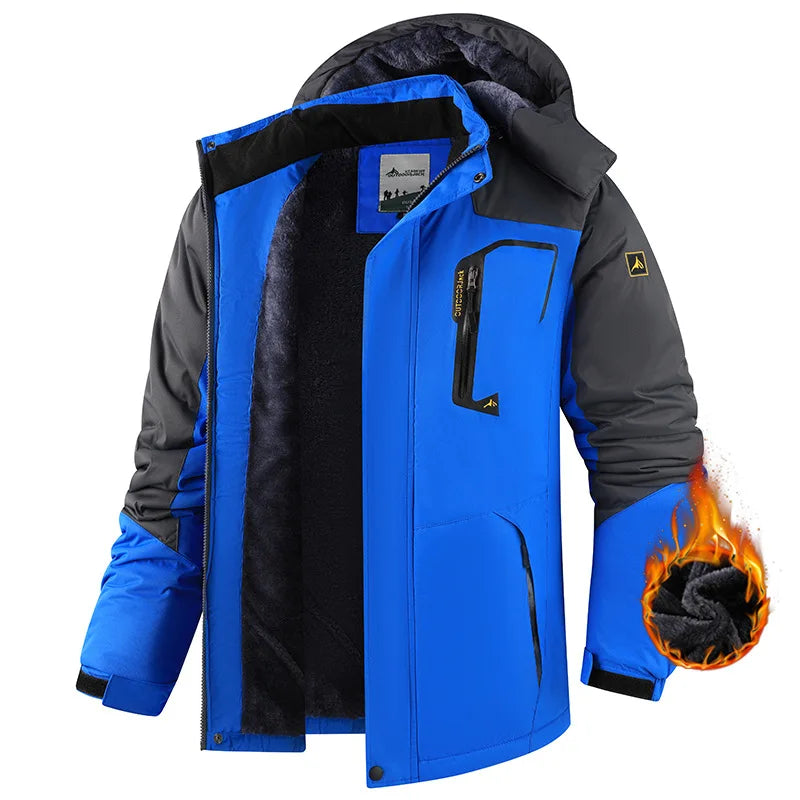Unisex Thermal Ski Jacket – Windproof & Waterproof Winter Parka with Fleece Lining, Warm Outdoor Climbing Coat for Men & Women