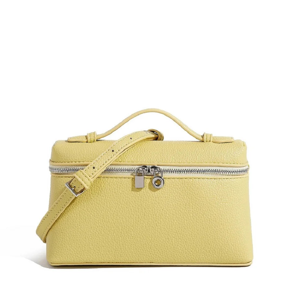Sac à bandoulière en cuir grain de litchi de qualité supérieure pour femmes – Sac à main bento minimaliste tendance, Mini sac à bandoulière exquis avec poignée supérieure pour une tenue quotidienne élégante, des sorties décontractées et un style chic