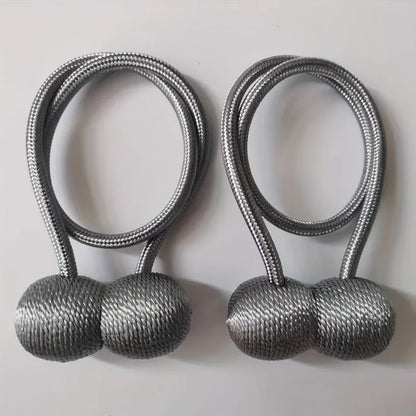 2PCS Magnetic Curtain Tiebacks – Earphone Design Curtain Holdbacks for Home, Bathroom & Shower Curtains, Decorative Buckle Accessories