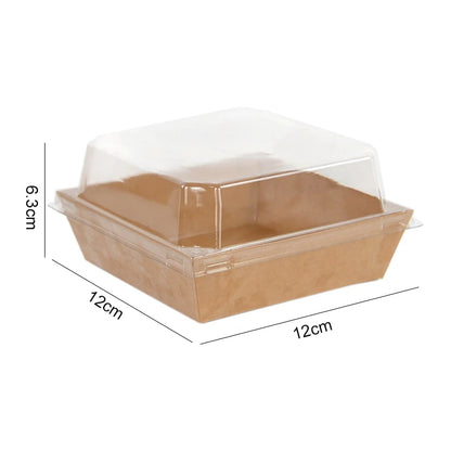5/10PCS Kraft Paper Cake & Dessert Boxes for Donuts, Cookies, Sandwiches, Bakery Packaging & Party Favors